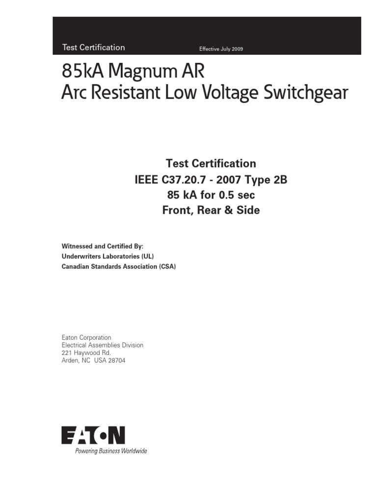 lv swg ansi arc PDF Electric Arc Electrical Engineering