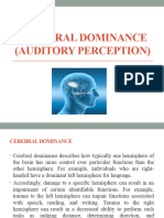 Cerebral Dominance (Auditory Perception)