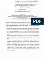 Pengumuman Hasil Seleksi Administrasi Pasca Sanggah Penerimaan PPPK BNPB 2023