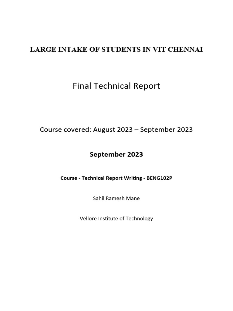 VIT Chennai: Managing Large Student Intake | PDF | Survey Methodology