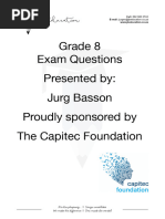 Grade 8 Exam Questions