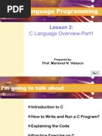 Language Programming: C Language Overview-Part1
