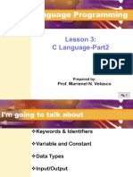 Language Programming: Lesson 3: C Language-Part2