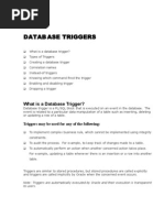 DATABASE TRIGGERS