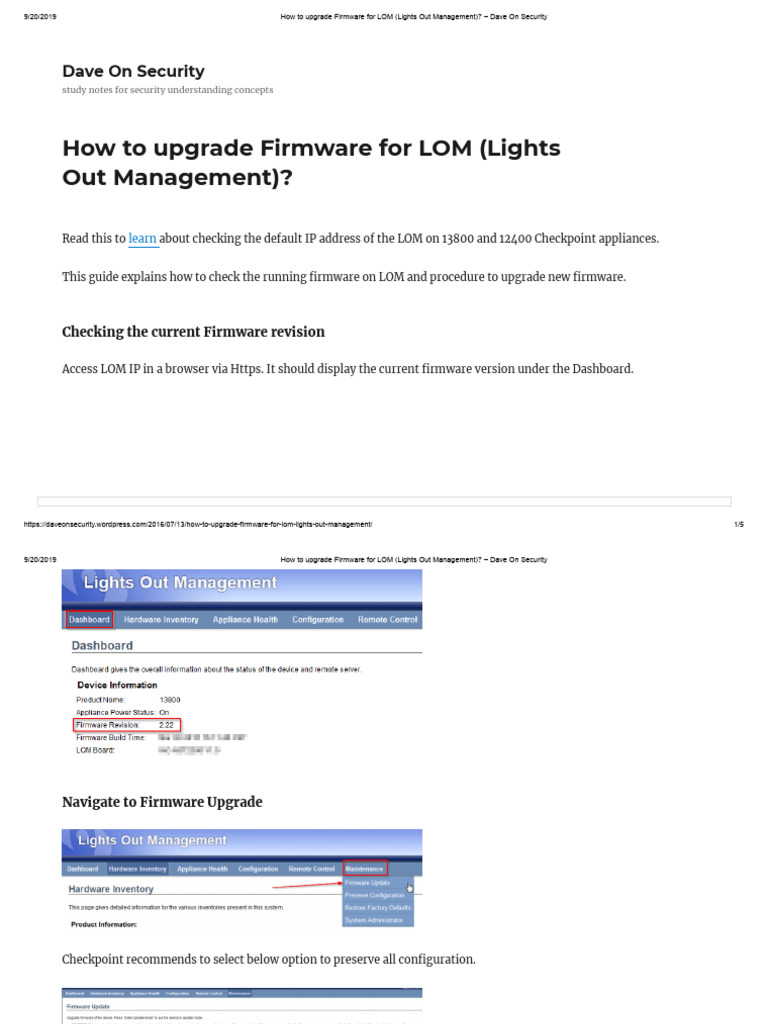 How to Upgrade Firmware for LOM (Lights Out Management)_ Dave on