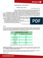 Proposta de Redação - Mobilidade Urbana - Textos de Apoio Texto I Mobilidade Urbana No Brasil