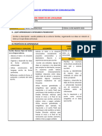 ACTIVIDAD DE APRENDIZAJE DE COMUNICACIÓN Escritura