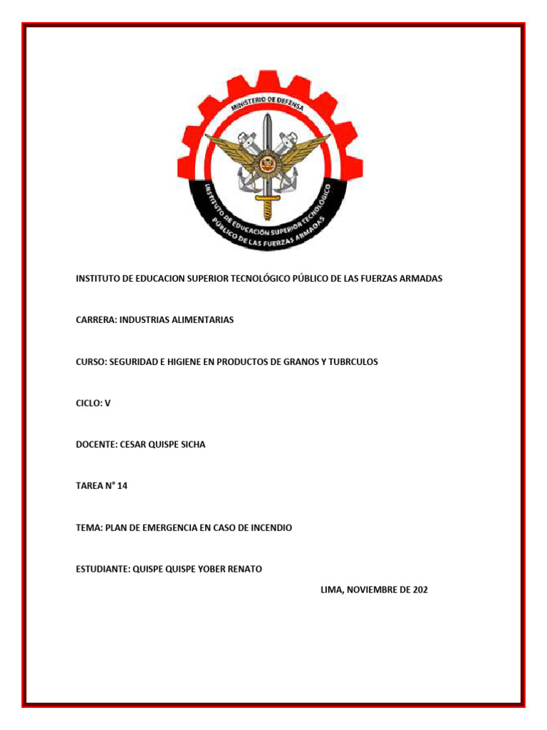 Tn°14 Quispe Yober Seguridad | PDF | Peligros