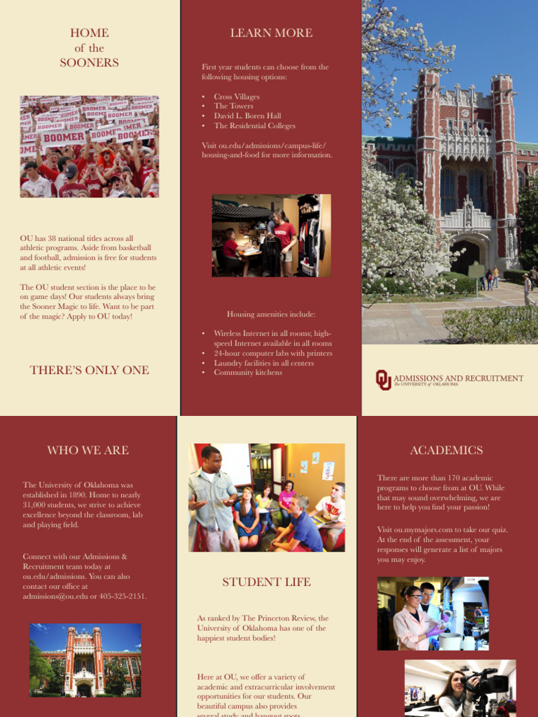 Ou Brochure PDF University Of Oklahoma