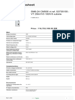 Product Datasheet: SM6-24 CM500 VT Ref. S3735155: VT 20kV/V3 100/V3 Cubicle