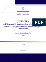 Jelentés: A Költségvetési Támogatásban Részesülő Pártok 2020-2021. Évi Gazdálkodása Törvényességének Ellenőrzése