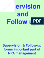 Supervision and Follow Up
