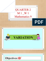 Quarter 2 M1 - W1 Mathematics 9