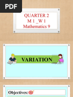 Quarter 2 M1 - W1 Mathematics 9