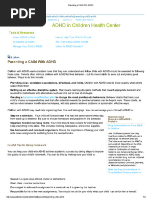 ADHD Parenting a Child With ADHD