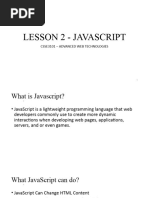 Lesson 2 - JavaScript