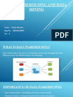 Data Warehousing and Data Mining