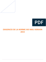 Exigences de La Norme Iso 9001 Version 2015