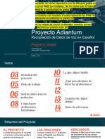 Spanish Adiantum Guidelines