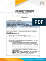 Guía de Actividades y Rúbrica de Evaluación – Unidad 3 - Tarea 4 - Interpretación