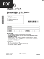 June 2017 QP - Paper 1 OCR (A) Physics As-Level