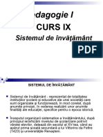 Cursul IX - Sistemul de Invatamant