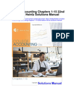 College Accounting Chapters 1-15-22nd Edition Heintz Solutions Manual