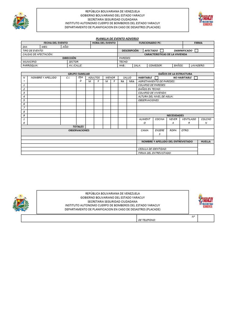 Formato de Evaluación de Daños PC | PDF | Desastres