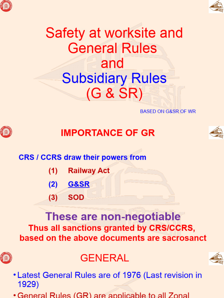 Railway Safety and General Rules Overview | PDF | Rail Transport ...