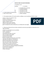 Exercícios Sobre Colocação Pronominal