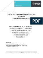 Líneamientos para El Proceso de Titulación Maestría Psicología Forense