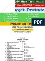 MPT MOCK Test 15 November 2023