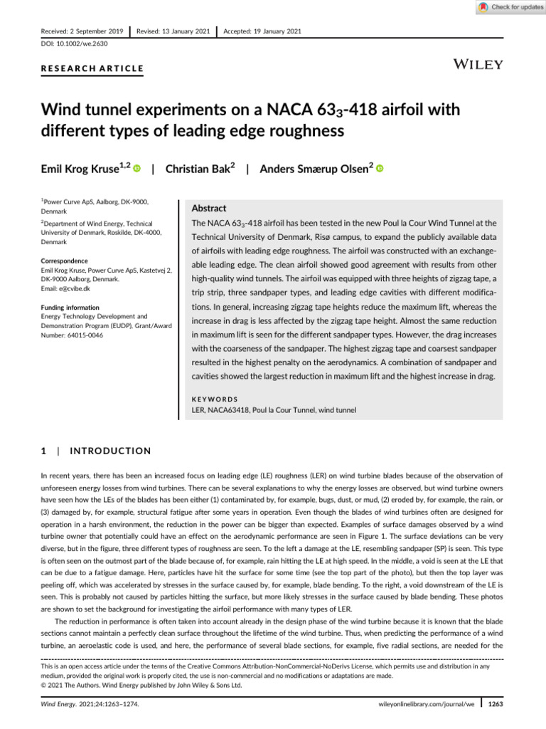 NACA 633-418 Airfoil Wind Tunnel Study | PDF | Wind Tunnel | Lift (Force)