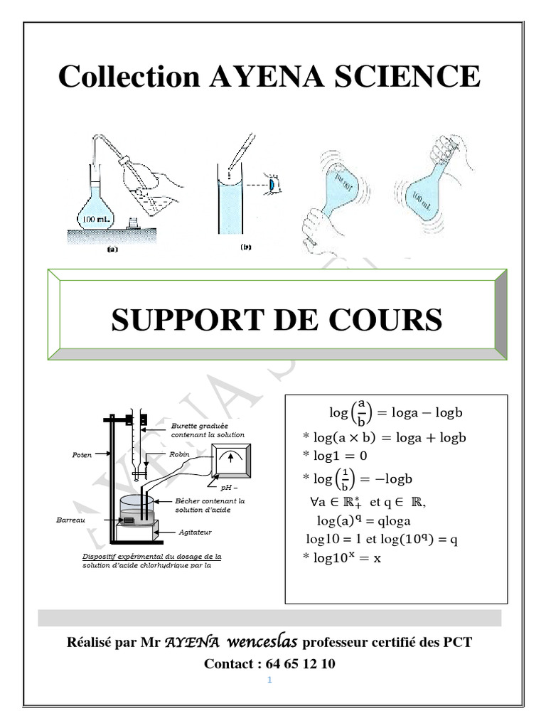 Concentration molaire et dilution des solutions | PDF | Ph | Acide ...