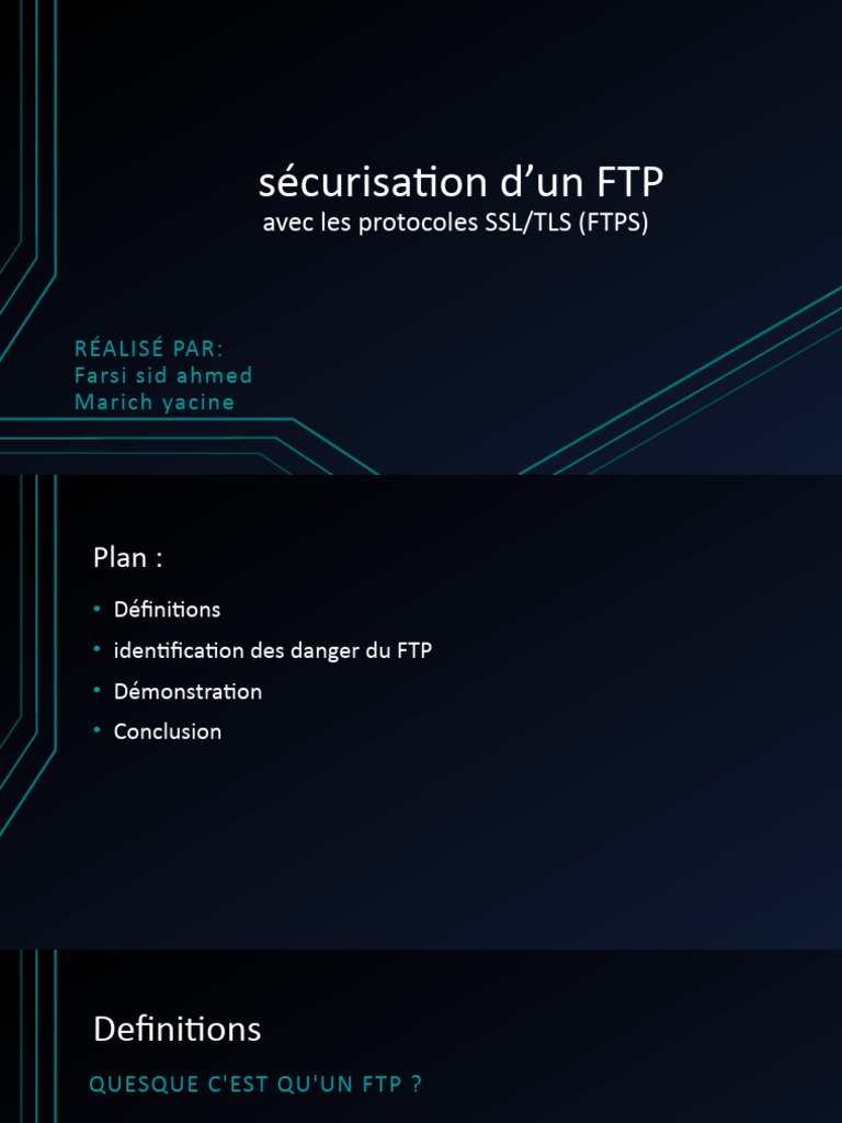 Sécurisation du FTP avec FTPS | PDF | Protocole de transfer de fichier ...
