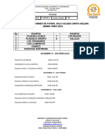 Programacion Torneo La Plazuela