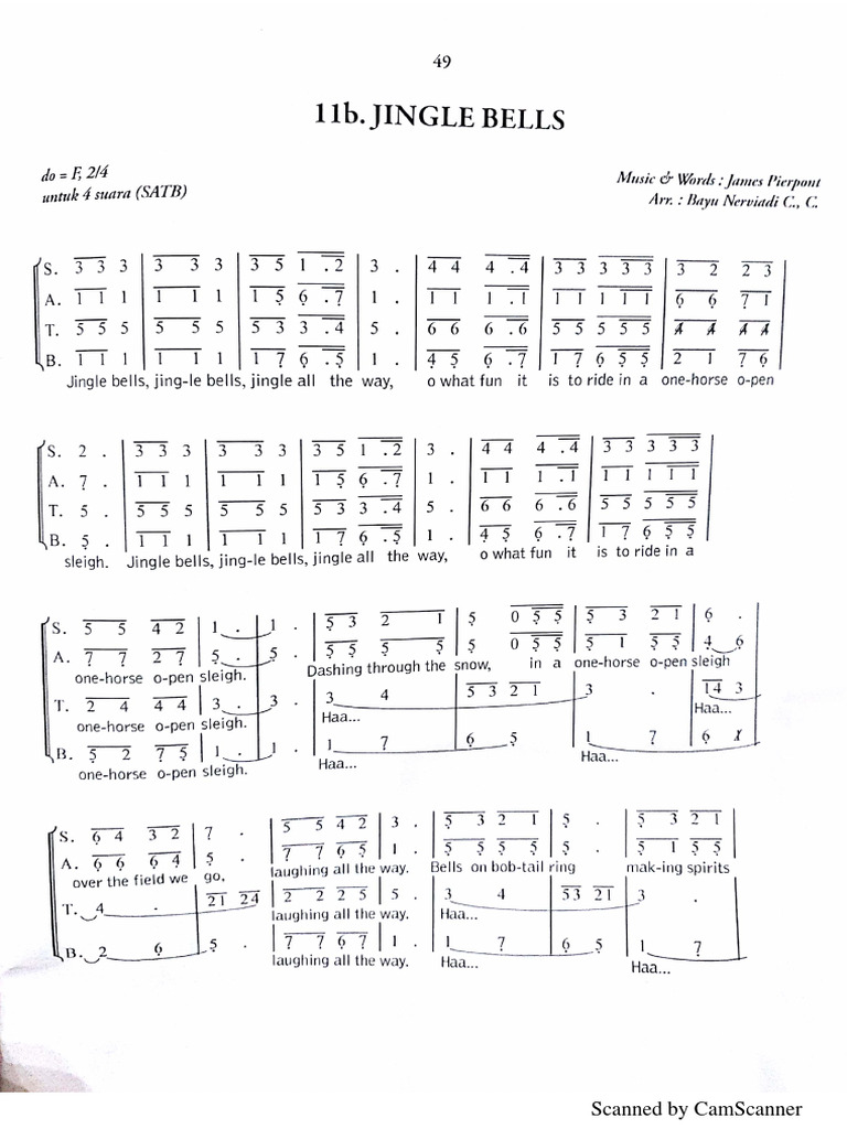 Jingle Bells English Version PDF