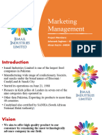 Marketing Management: Project Members: Jahanzeb Sagheer - 64881 Ahsan Kazmi - 64934