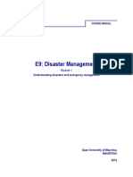 E 9 Disaster Management Module 1