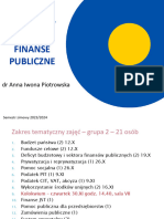 Finanse Publiczne - Fir 2 Rok - Grupa 2