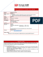 Modeli I Programit Mësimor Të Lëndës (Syllabusi) : "Binzeset Të Cilat Nuk Janë Të Informatizuara Janë Jashtë Biznesit"