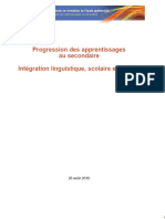 PDA PFEQ Integration Linguistique Scolaire Sociale Secondaire 2010