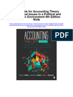 Test Bank For Accounting Theory Conceptual Issues in A Political and Economic Environment 9th Edition Wolk