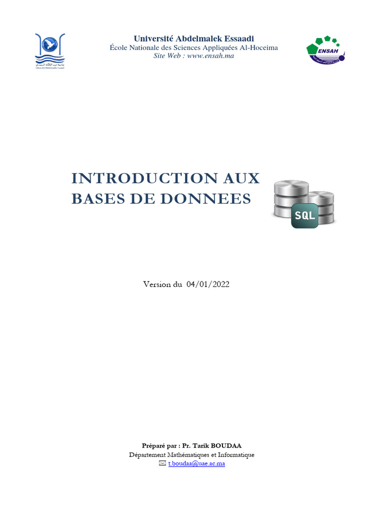 Introduction aux Bases de Données | PDF | Bases de données | SQL