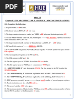 Answer Sheet # 2 Microcontroller and Applications