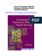 Contemporary Psychiatric Mental Health Nursing 3rd Edition Kneisl Solutions Manual
