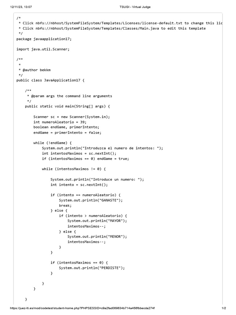 TSUGI - Virtual Judge | PDF