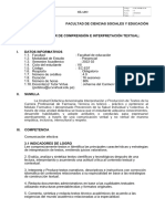 SILABO CESAR VALLEJO DE TALLER DE COMPRENSIÓN E INTERPRETACIÓN Nore