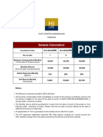 Sample Calculation: Investment Value