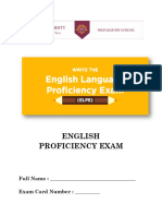 Sample PROFICIENCY EXAM